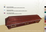 1R Coffin covered with fabric.