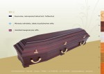 KK-1 Varnished hexagonal pine coffin.