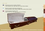 KK1-SF Varnished hexagonal sarcophagus pine coffin.