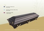 STM Oak lacquered coffin. Black